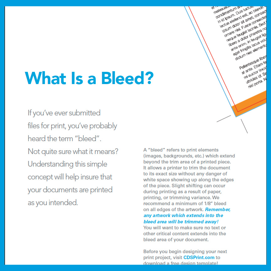 image about bleed set up, print design
